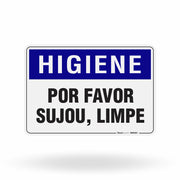 Placa Higiene - Por Favor Sujou Limpe