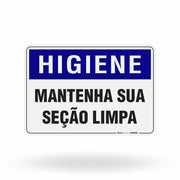 Placa Higiene - Mantenha sua Seção Limpa