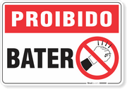 Placa Proibido  Bater