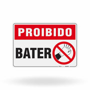 Placa Proibido - Bater