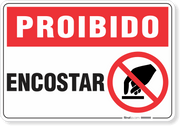 Placa Proibido  Encostar