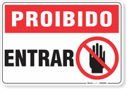 Placa Proibido  Entrar