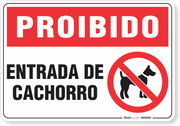 Placa Proibido  Entrada De Cachorro