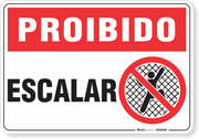 Placa Proibido  Escalar