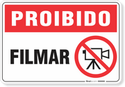 Placa Proibido  Filmar
