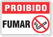 Placa Proibido  Fumar