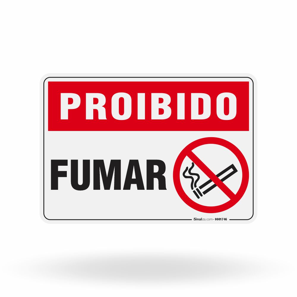 Placa Proibido - Fumar