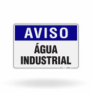 Placa Aviso - Água Industrial