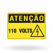 Placa Atenção - 110 Volts