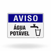 Placa Aviso - Água Potável