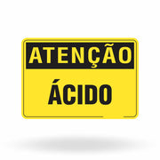 Placa Atenção Ácido