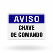 Placa Aviso - Chave de Comando