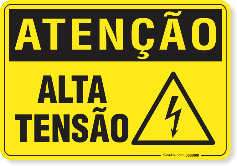 Placa Atenção Alta Tensão