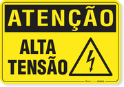 Placa Atenção Alta Tensão
