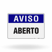 Placa Aviso - Aberto