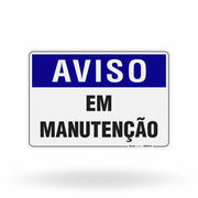 Placa Aviso - Em Manutenção