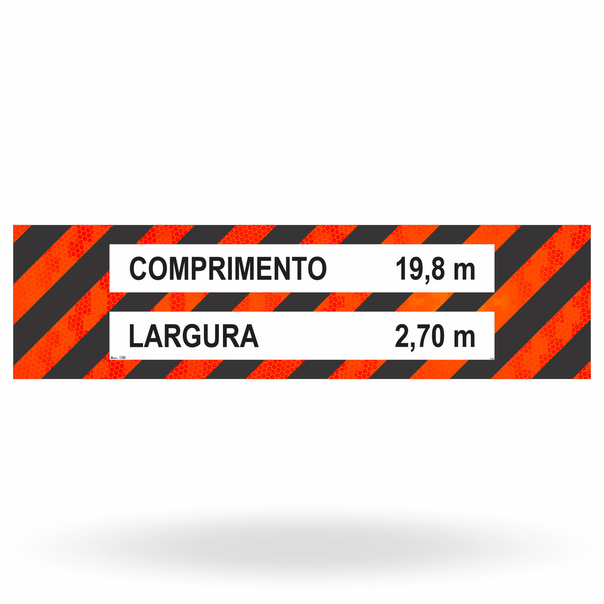 Faixa Refletiva Veículo Longo Largura e Comprimento (3,0 x 0,80 m)