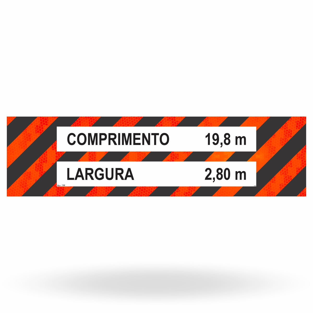 Faixa Refletiva Veículo Longo Largura e Comprimento (3,0 x 0,80 m)