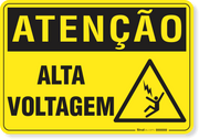 Placa Atenção Alta Voltagem