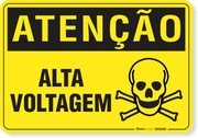 Placa Atenção Alta Voltagem