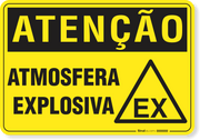 Placa Atenção Atmosfera Explosiva