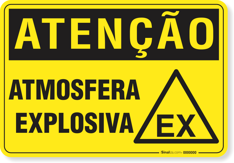Placa Atenção Atmosfera Explosiva