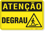Placa Atenção Degrau
