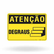 Placa Atenção - Degraus