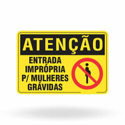 Placa Atenção - Restrição de Acesso Área de Risco