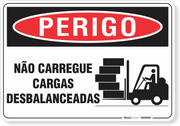 Placa Perigo Não Carregue Cargas Desbalanceadas