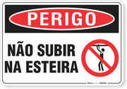 Placa Perigo Não Subir Na Esteira