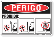 Placa Perigo Proibido