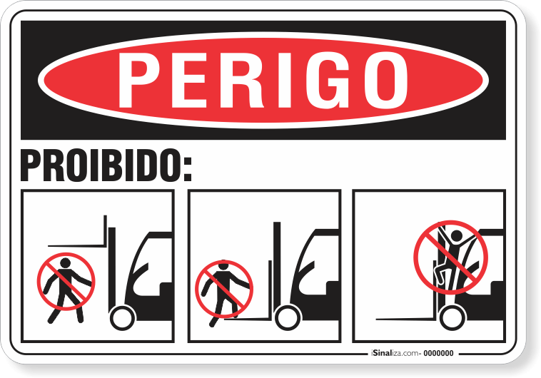 Placa Perigo Proibido