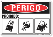 Placa Perigo Proibido