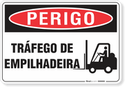 Placa Perigo Tráfego De Empilhadeira