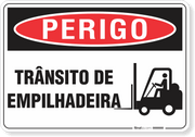 Placa Perigo Trânsito De Empilhadeira
