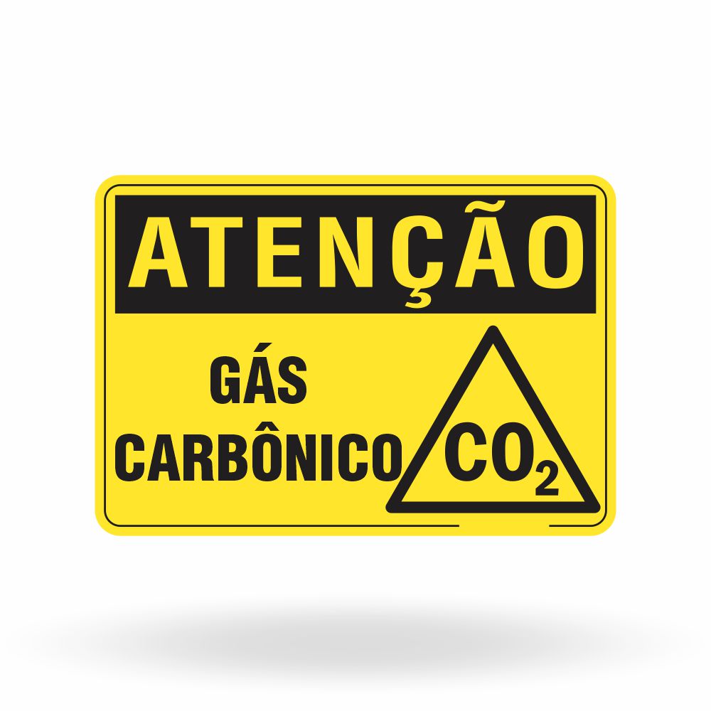 Placa Atenção - Gás Carbônico