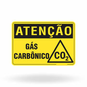 Placa Atenção - Gás Carbônico