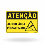 Placa Atenção - Jato de Água Pressurizada
