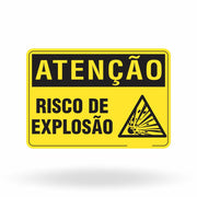 Placa Atenção - Material Explosivo