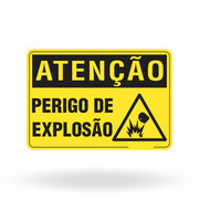Placa Atenção - Perigo de Explosão