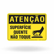 Placa Atenção - Superfície Quente Não Toque