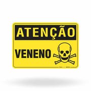 Placa Atenção - Veneno