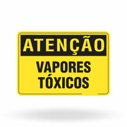 Placa Atenção - Vapores Tóxicos