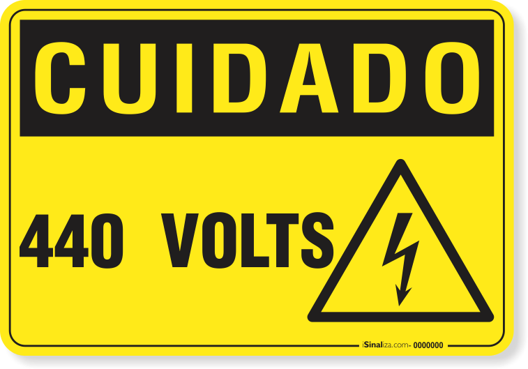 Placa Cuidado 440 Volts