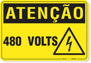 Placa Atenção 480 Volts
