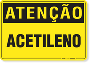 Placa Atenção Acetileno