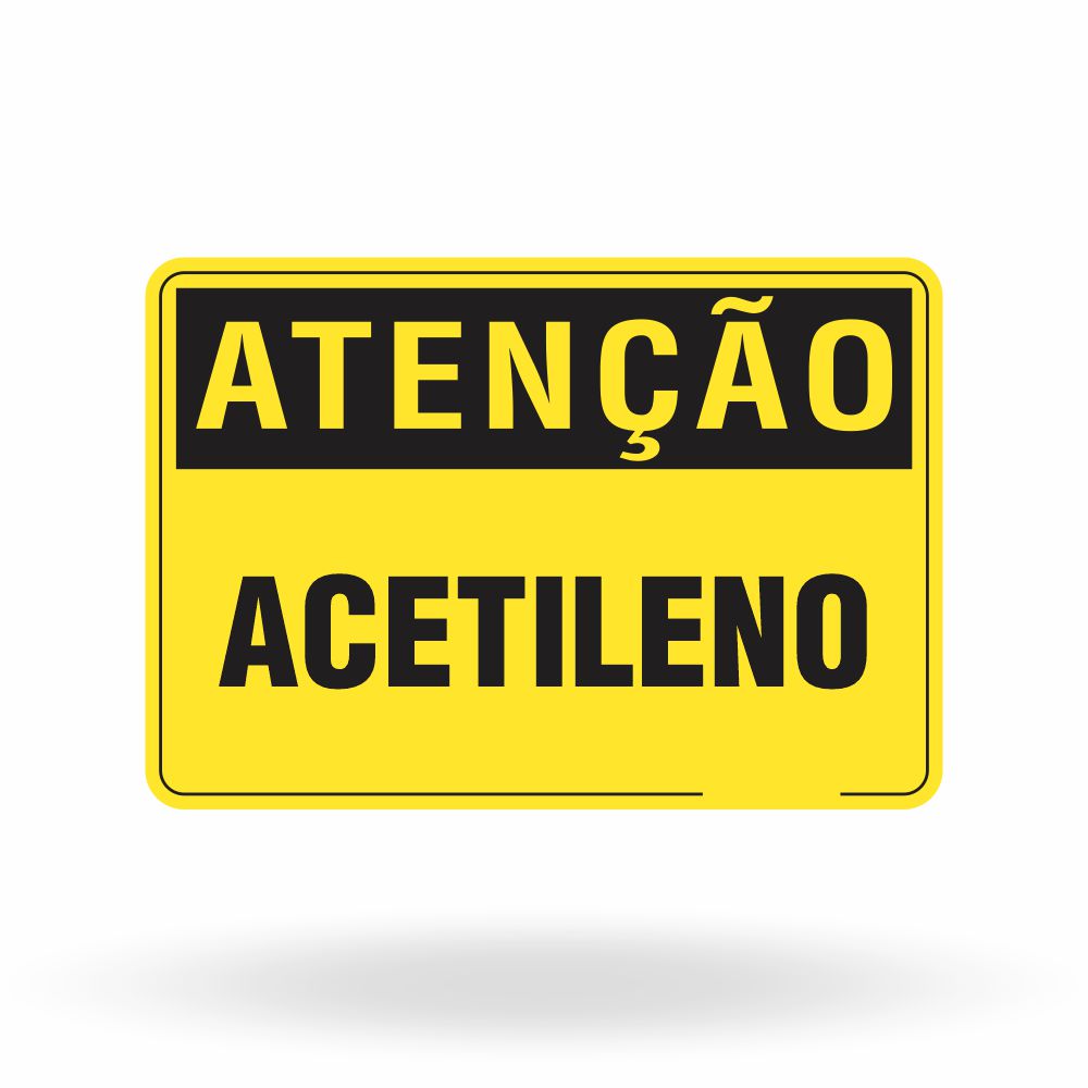 Placa Atenção - Acetileno