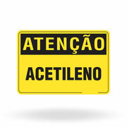 Placa Atenção - Acetileno