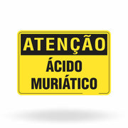 Placa Atenção - Ácido Muriático